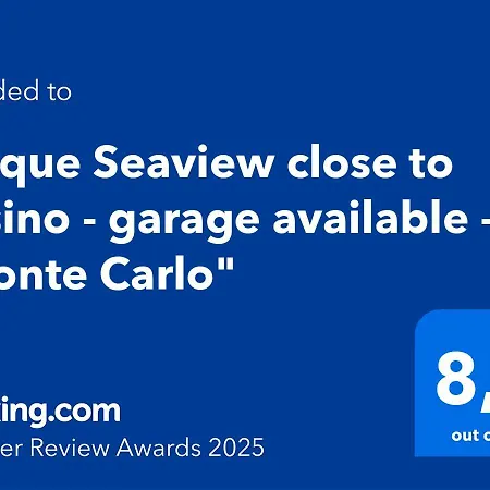 Unique Seaview Close To Casino - Garage Available - Monte Carlo Appartement *